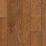 Close-up of medium-brown oak hardwood floor planks