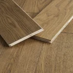 Detail of tongue and groove oak floor boards